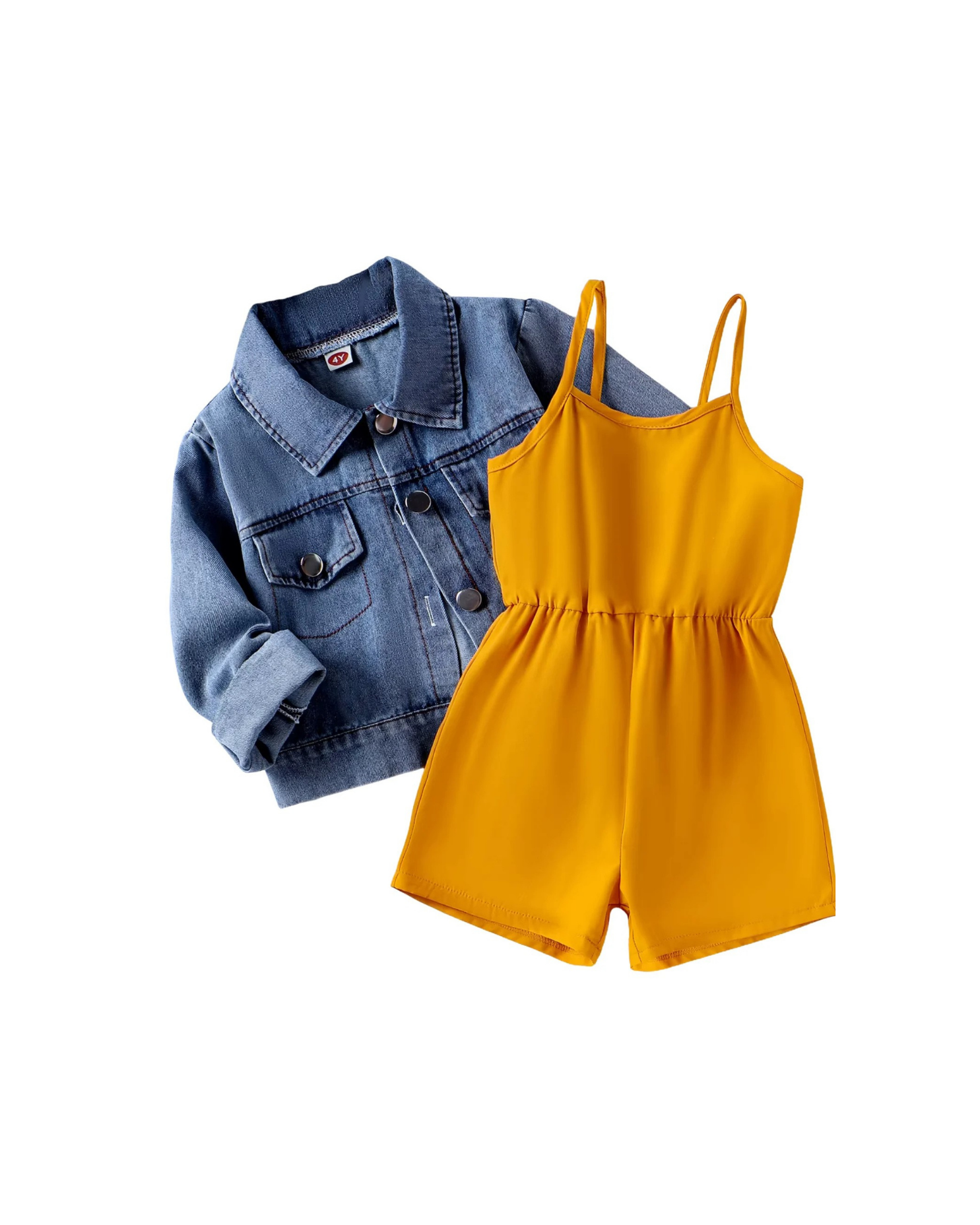 Denim & Mustard Girl's Set