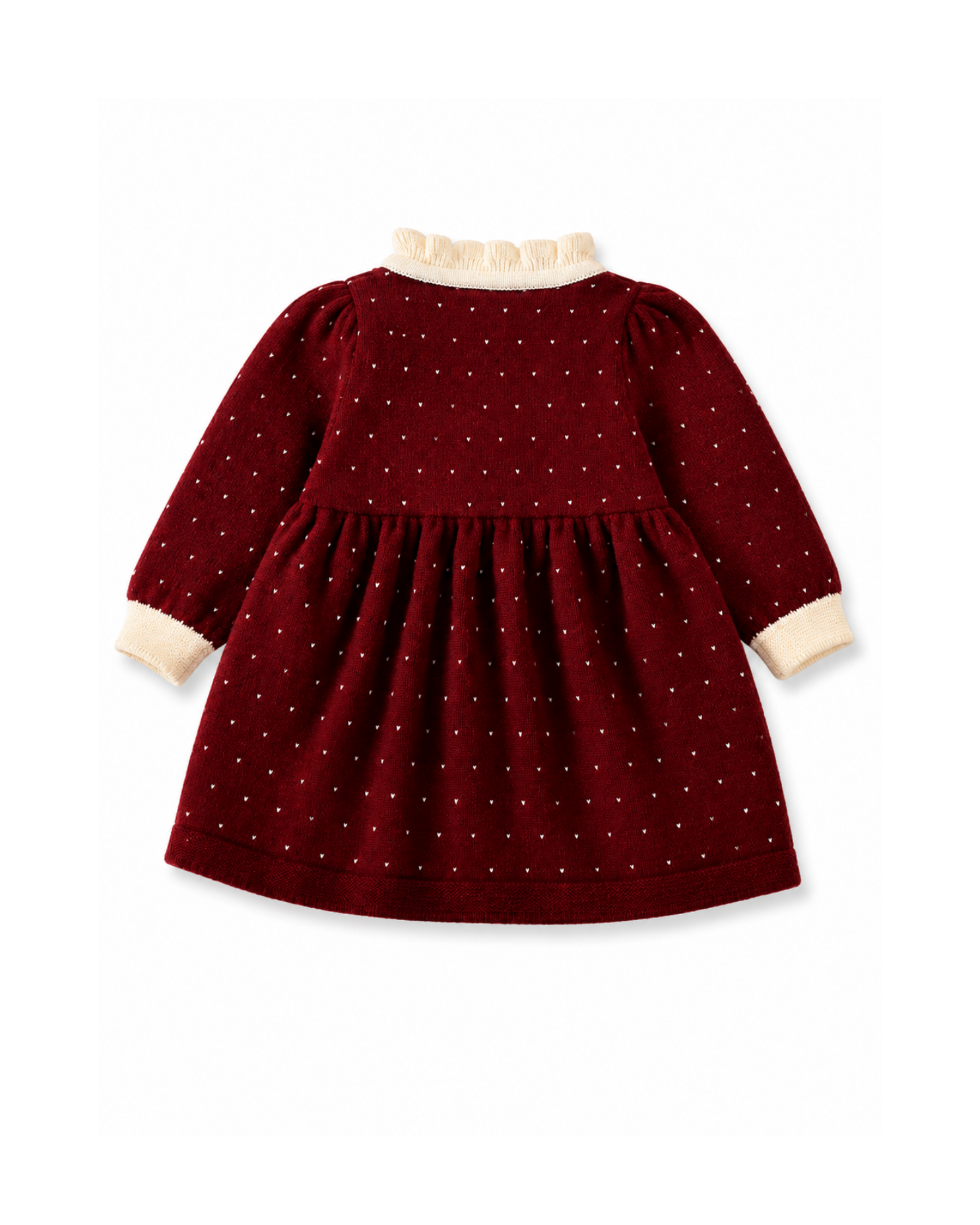 Bow-Detail Knitted Girls Dress