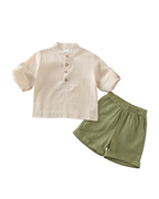 Blend Button-Up Shirt & Shorts Boy's Set