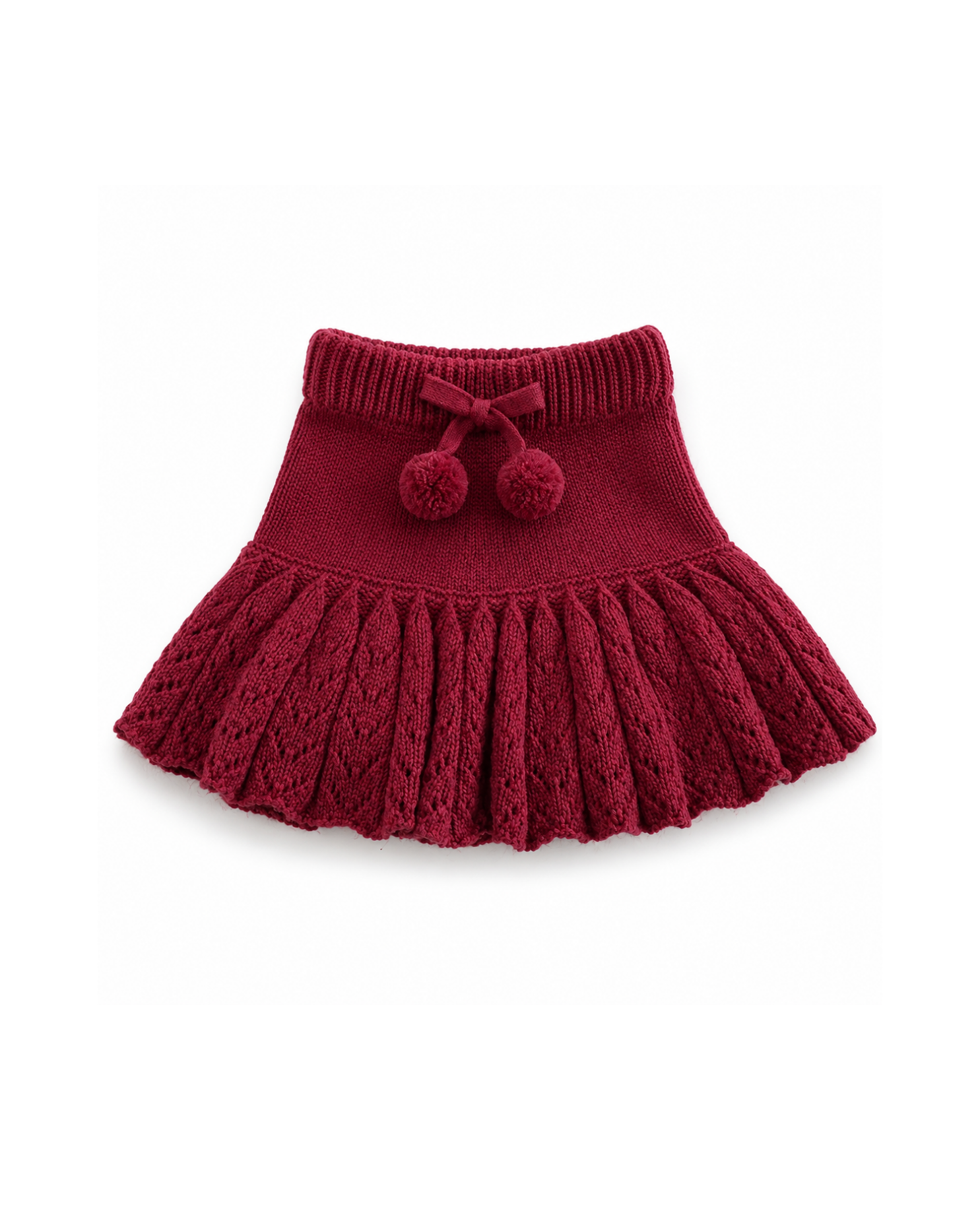 Pom-Pom Knit Sweater & Skirt Girls Set