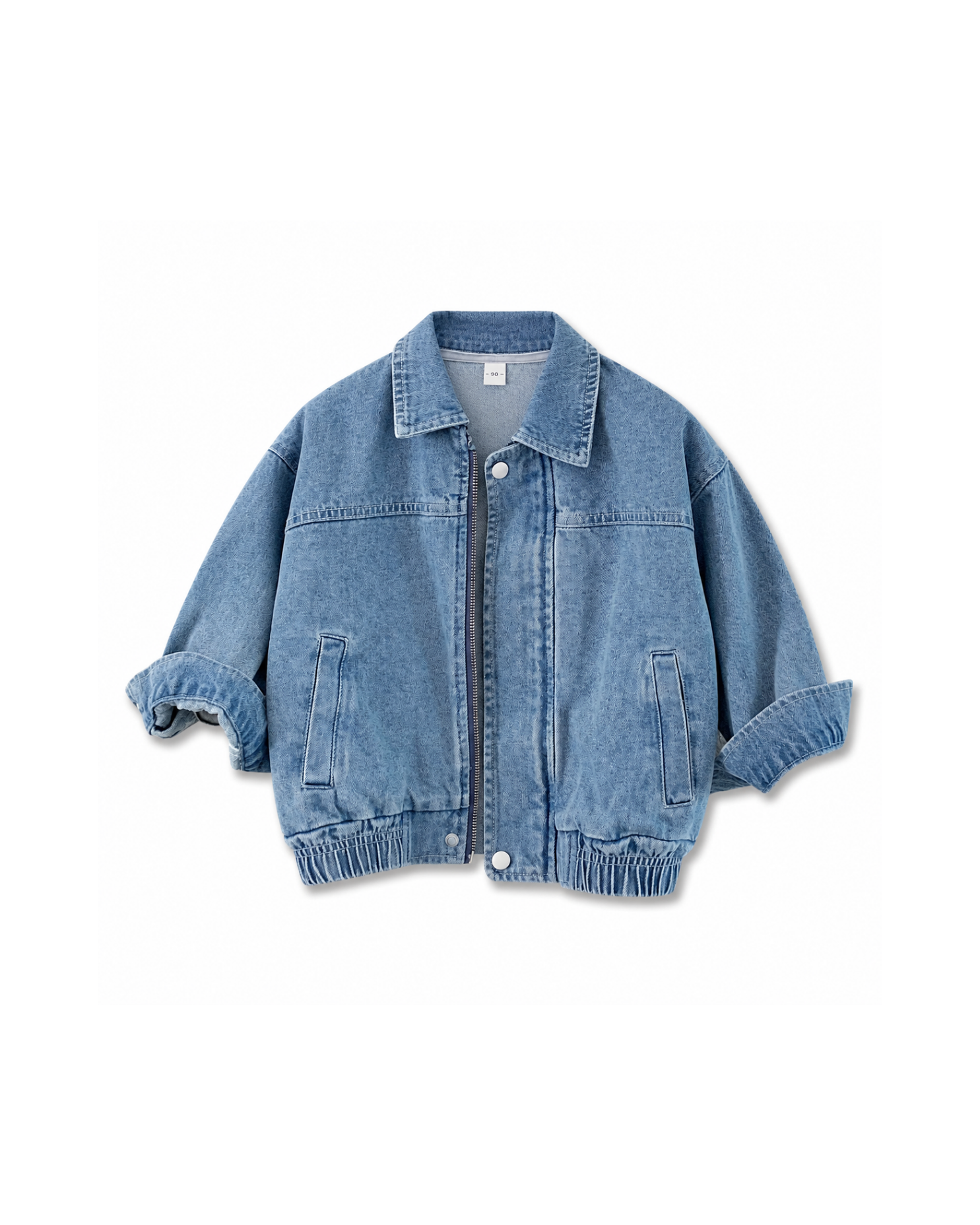 Casual Zip-Up Denim Boy's Jacket