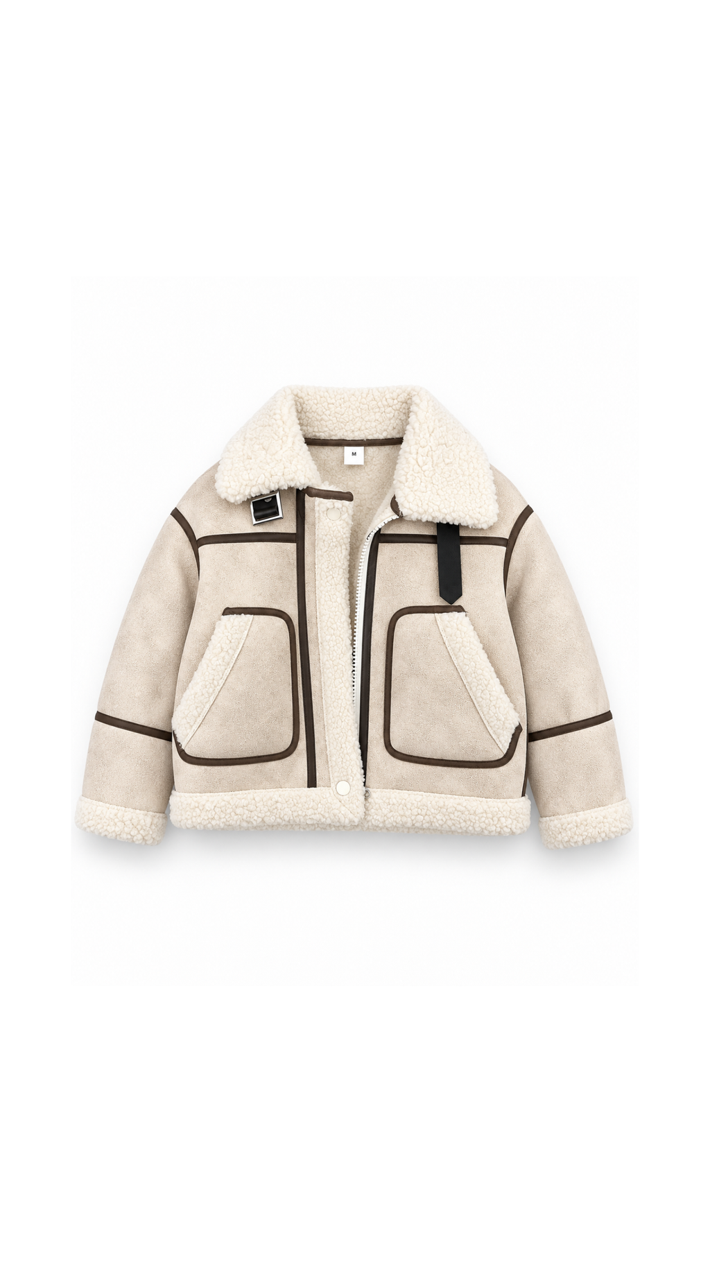 Sherpa-Lined Aviator Winter Girl's Coat