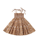 Toddler Girls' Floral Tie-Strap Smocked Tiered Dress