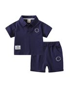 Breathe the Forest" Polo Shirt & Shorts Boy's Set