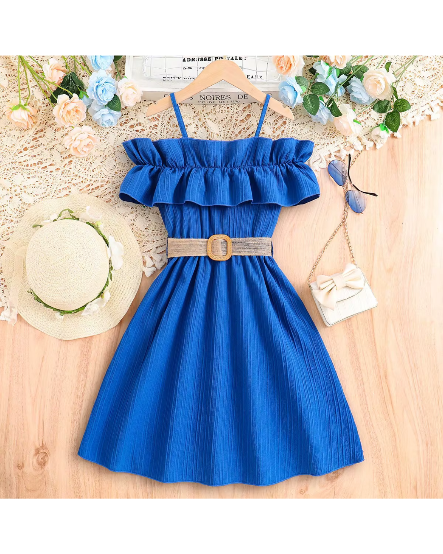 Elegant Off-Shoulder Summer Ruffle Dress
