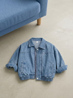 Casual Zip-Up Denim Boy's Jacket
