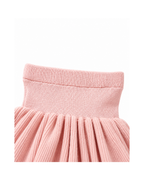 Heart-Detail Knitted Sweater & Tiered Skirt Girl's Set