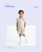 Breathe the Forest" Polo Shirt & Shorts Boy's Set