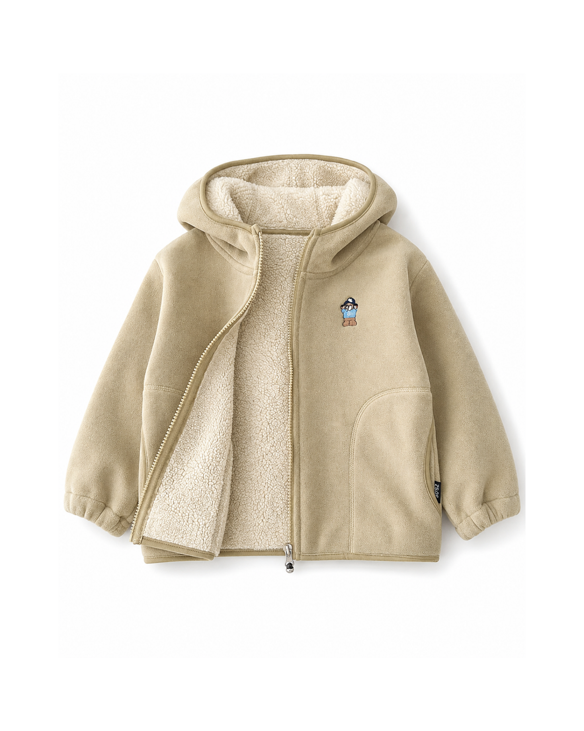 Sherpa-Lined Hooded Fleece Boy's Jacket