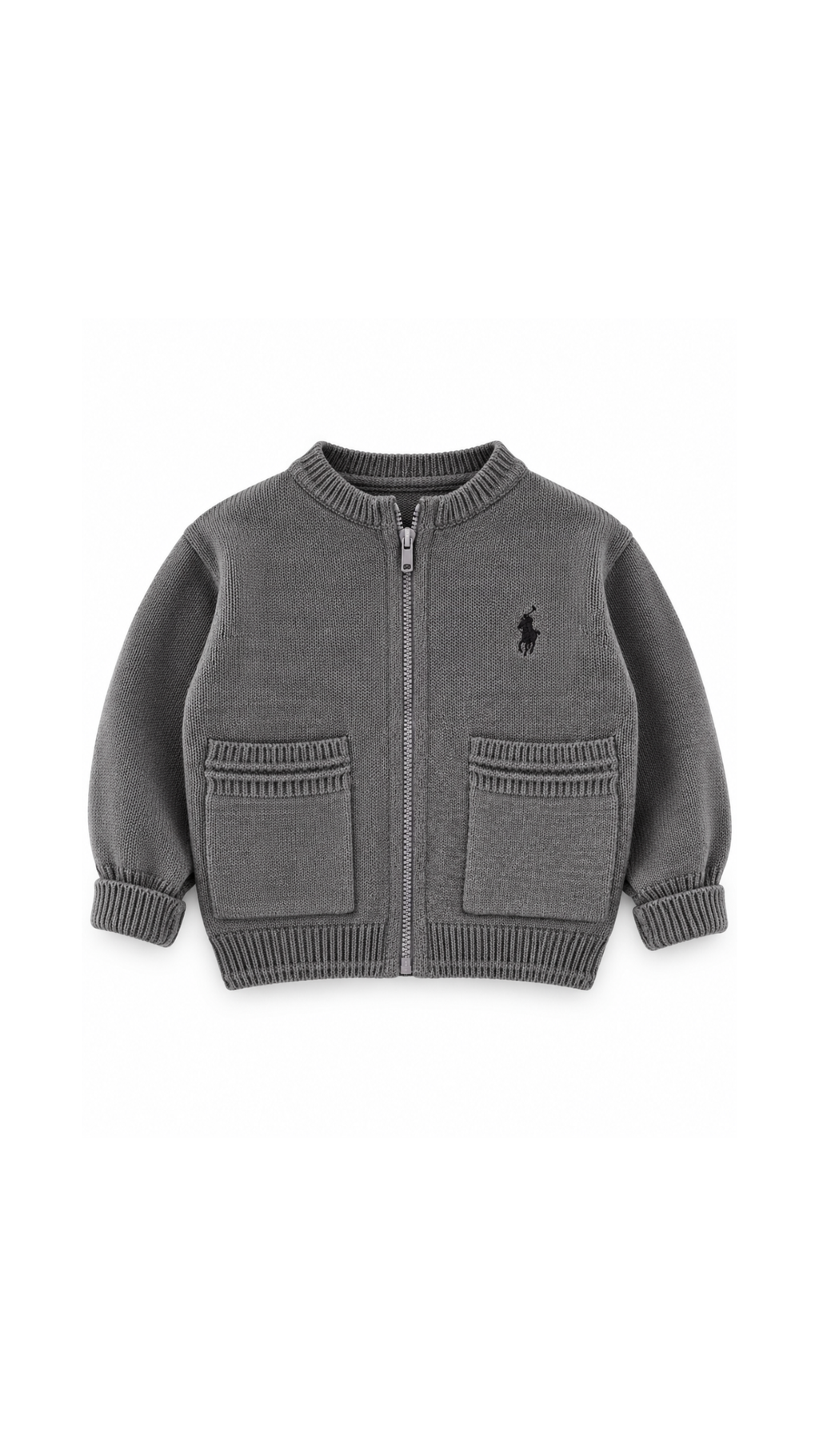 Classic Knitted Zip-Up Cardigan Boy's Jacket