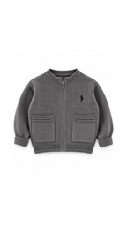 Classic Knitted Zip-Up Cardigan Boy's Jacket