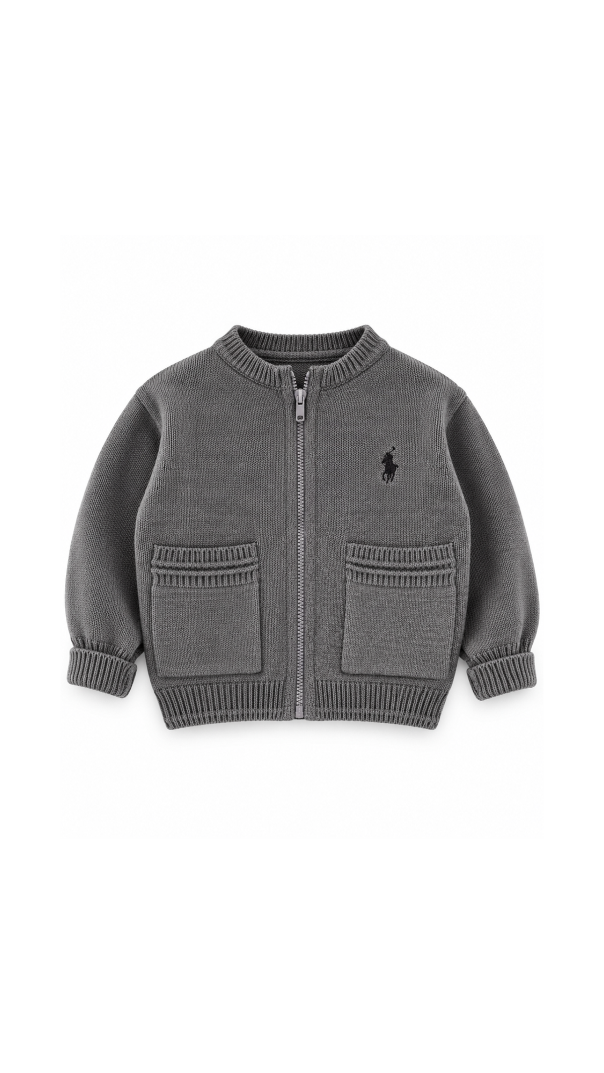 Classic Knitted Zip-Up Cardigan Boy's Jacket