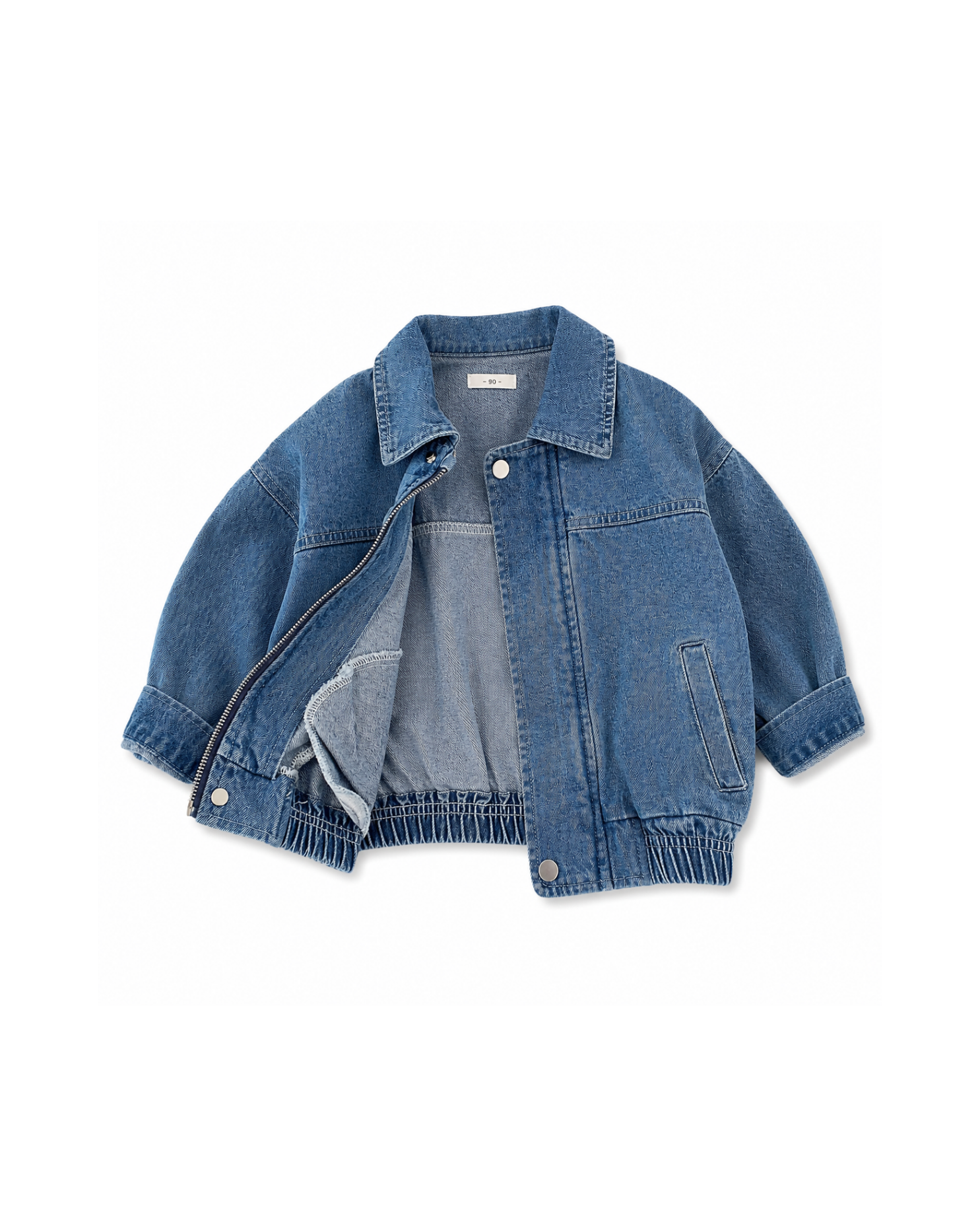 Casual Zip-Up Denim Boy's Jacket