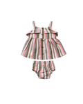 Baby Girls’ Striped Ruffle Dress Set