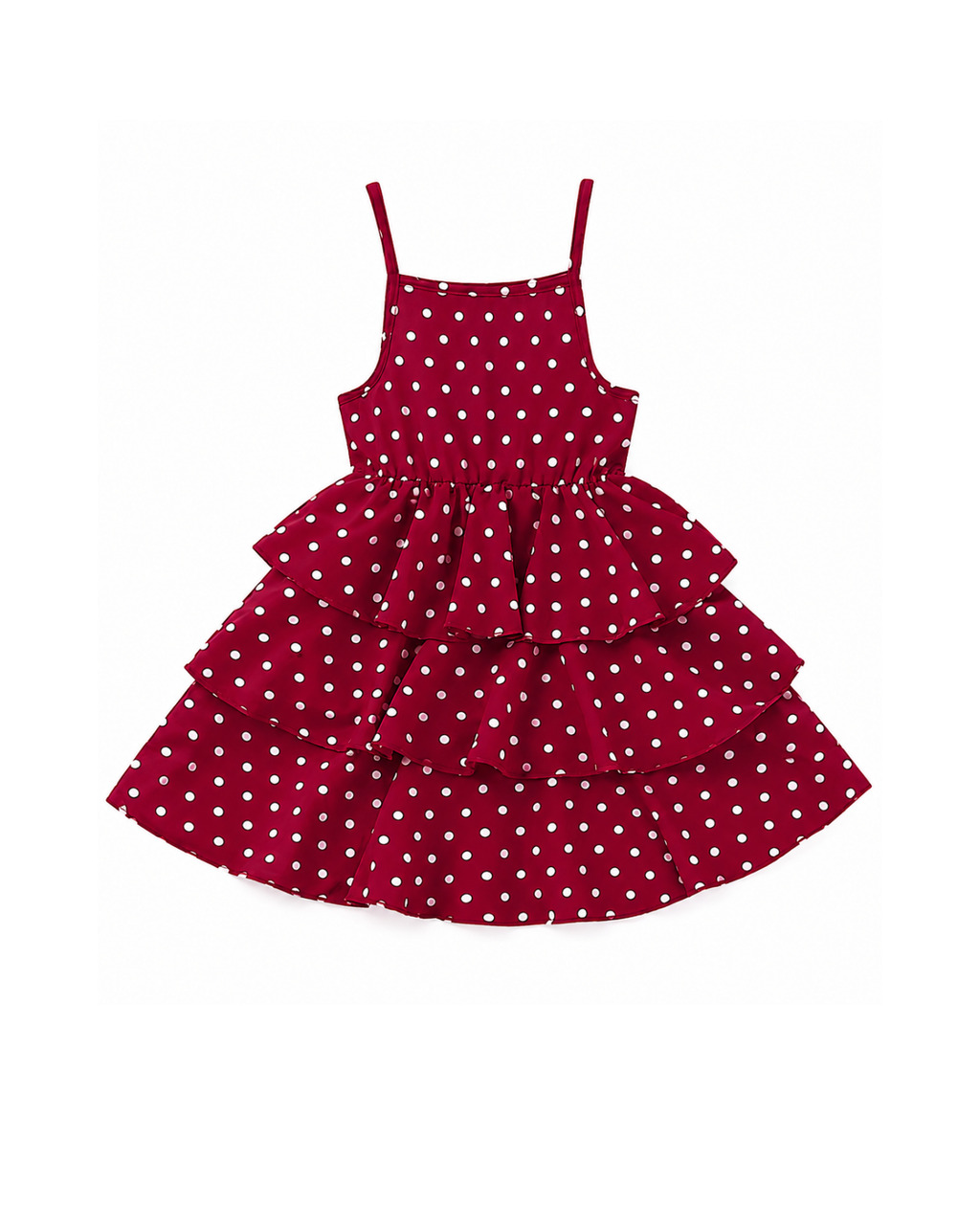 Polka Dot Tiered Maxi Dress