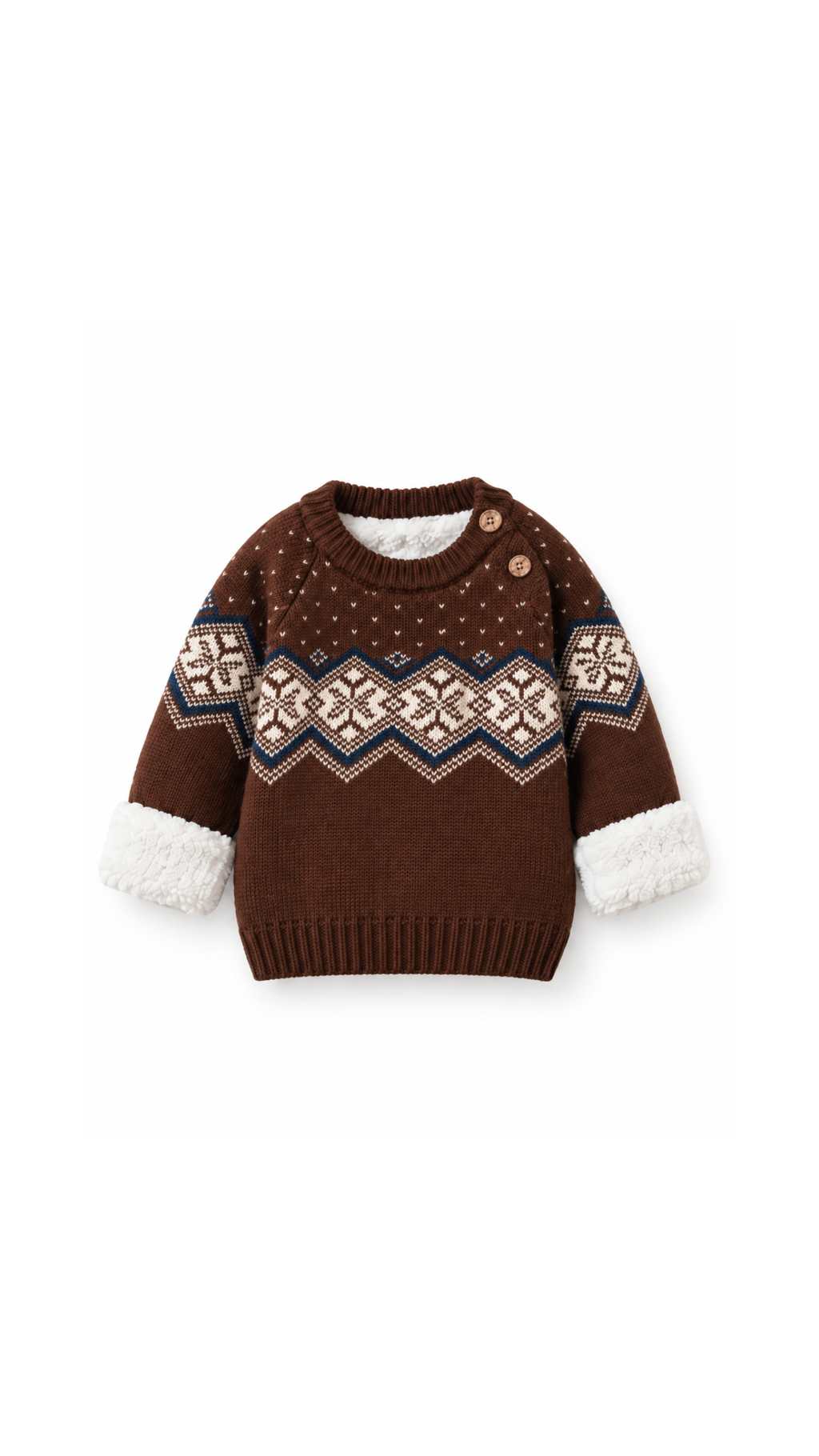 Nordic Sherpa-Lined Knit  Unisex Sweater