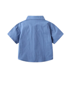 Short-Sleeve Cotton Button-Down  T-Shirt