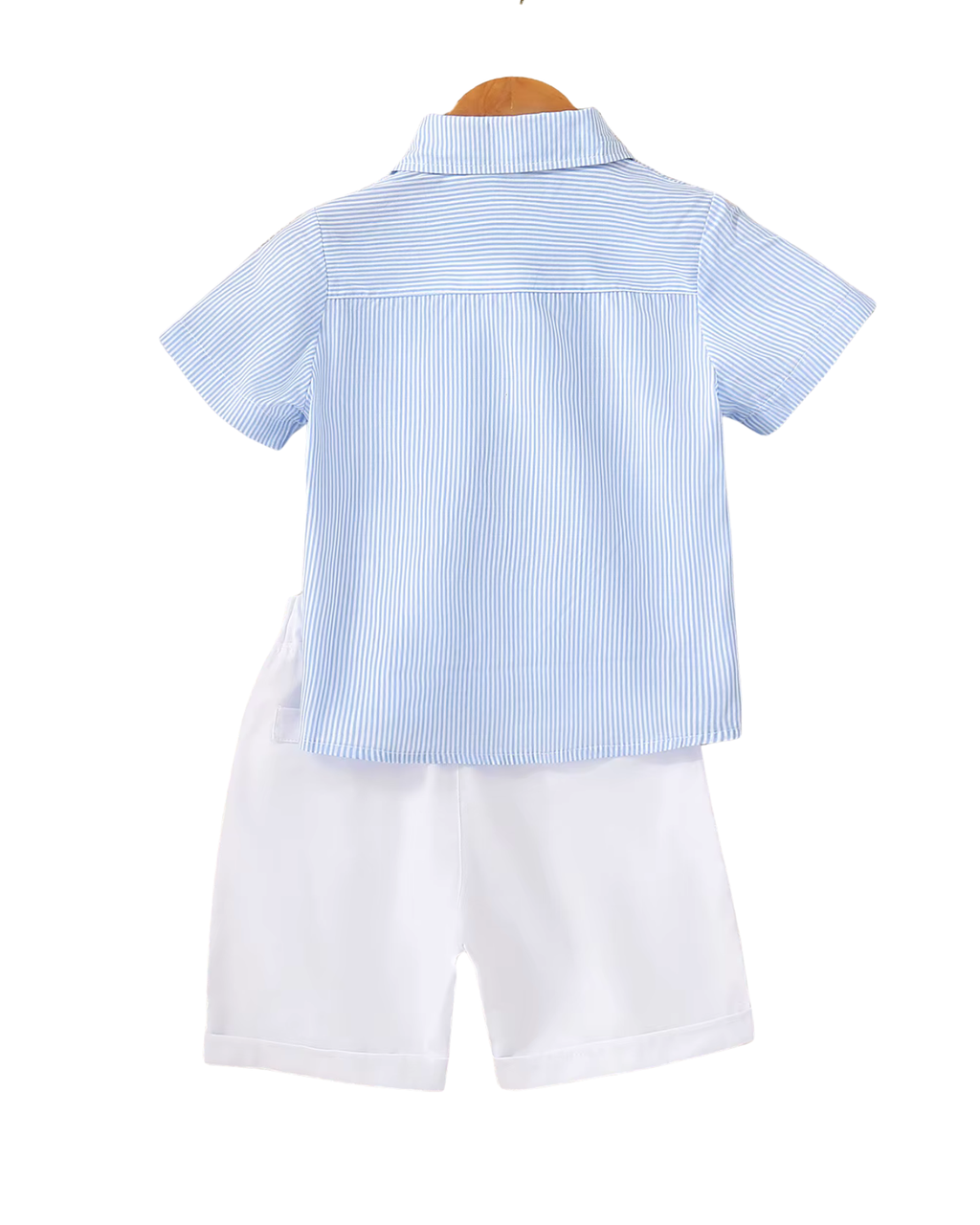 Crisp Striped Shirt & Tailored Shorts Summer Boy's Set