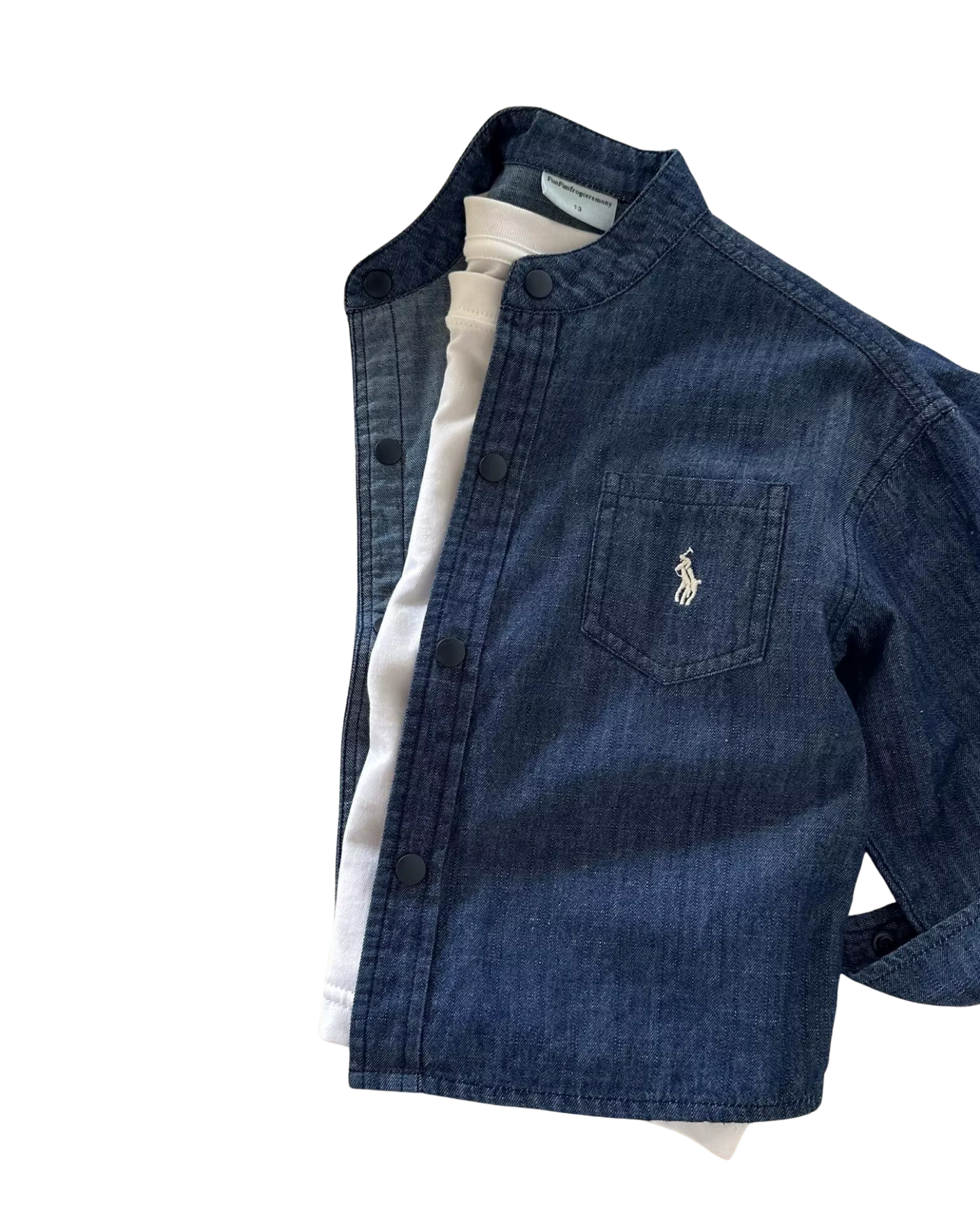 Cotton Denim Shirt & Tee Set Boys T-Shirt & Shorts
