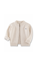 Sherpa-Lined Knitted Zip-Up Boy's Jacket