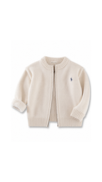 Sherpa-Lined Knitted Zip-Up Boy's Jacket