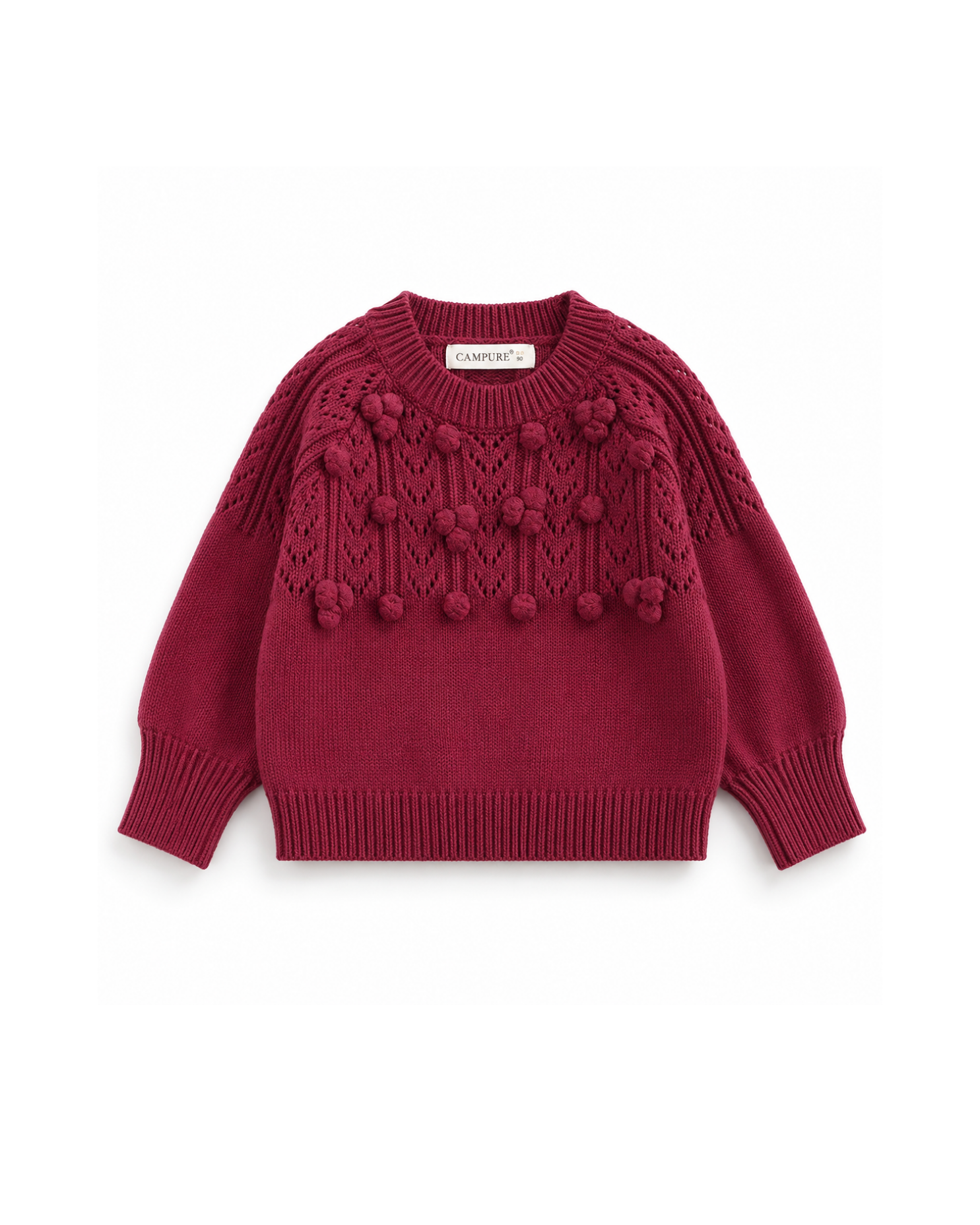 Pom-Pom Knit Sweater & Skirt Girls Set