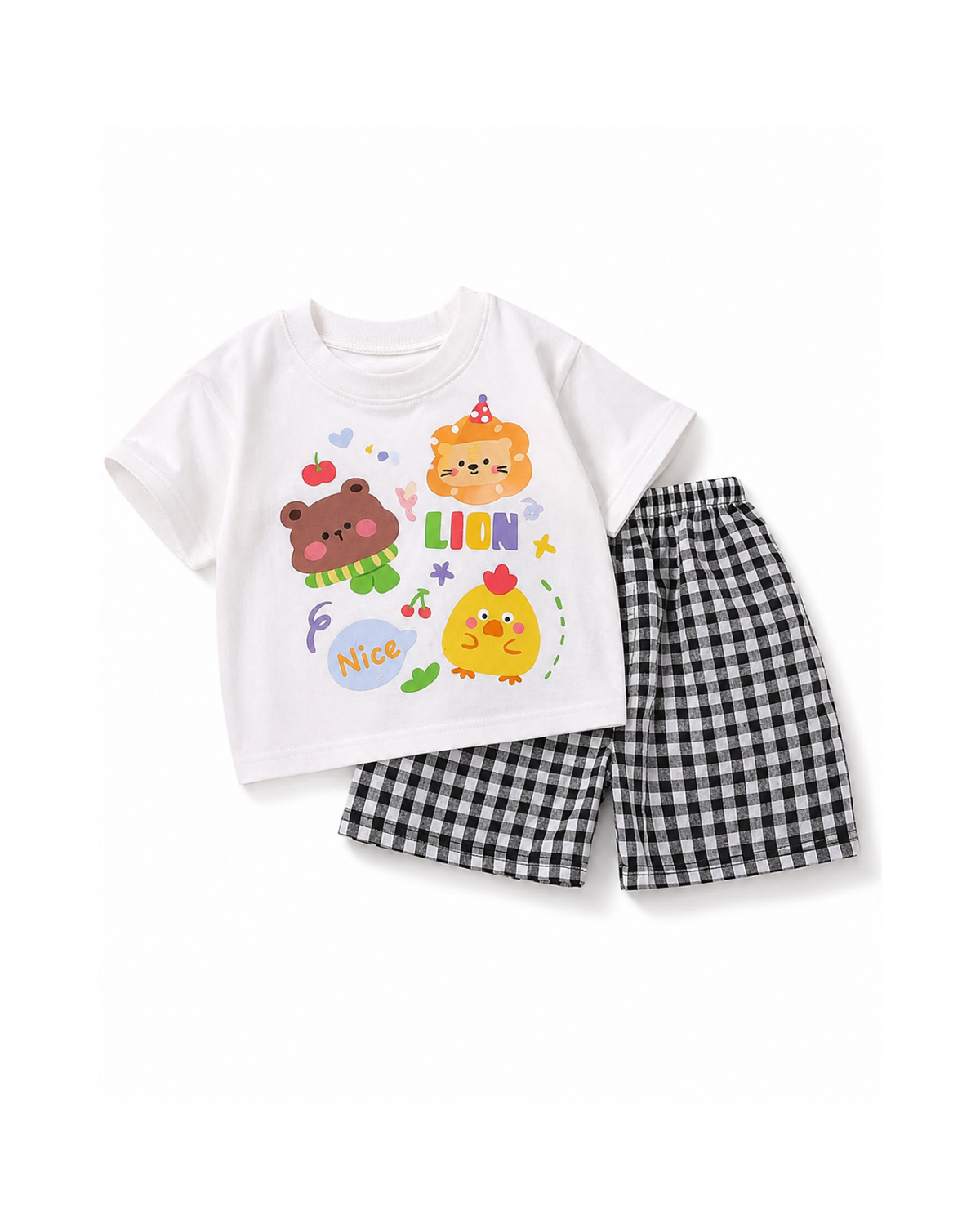 Sweet Treat Graphic T-Shirt & Gingham Shorts Pyjamas