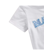Letter Embroidery Tee & Gingham Shorts Boy's Set