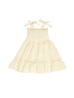 Smocked Bow-Strap Sundress Dress