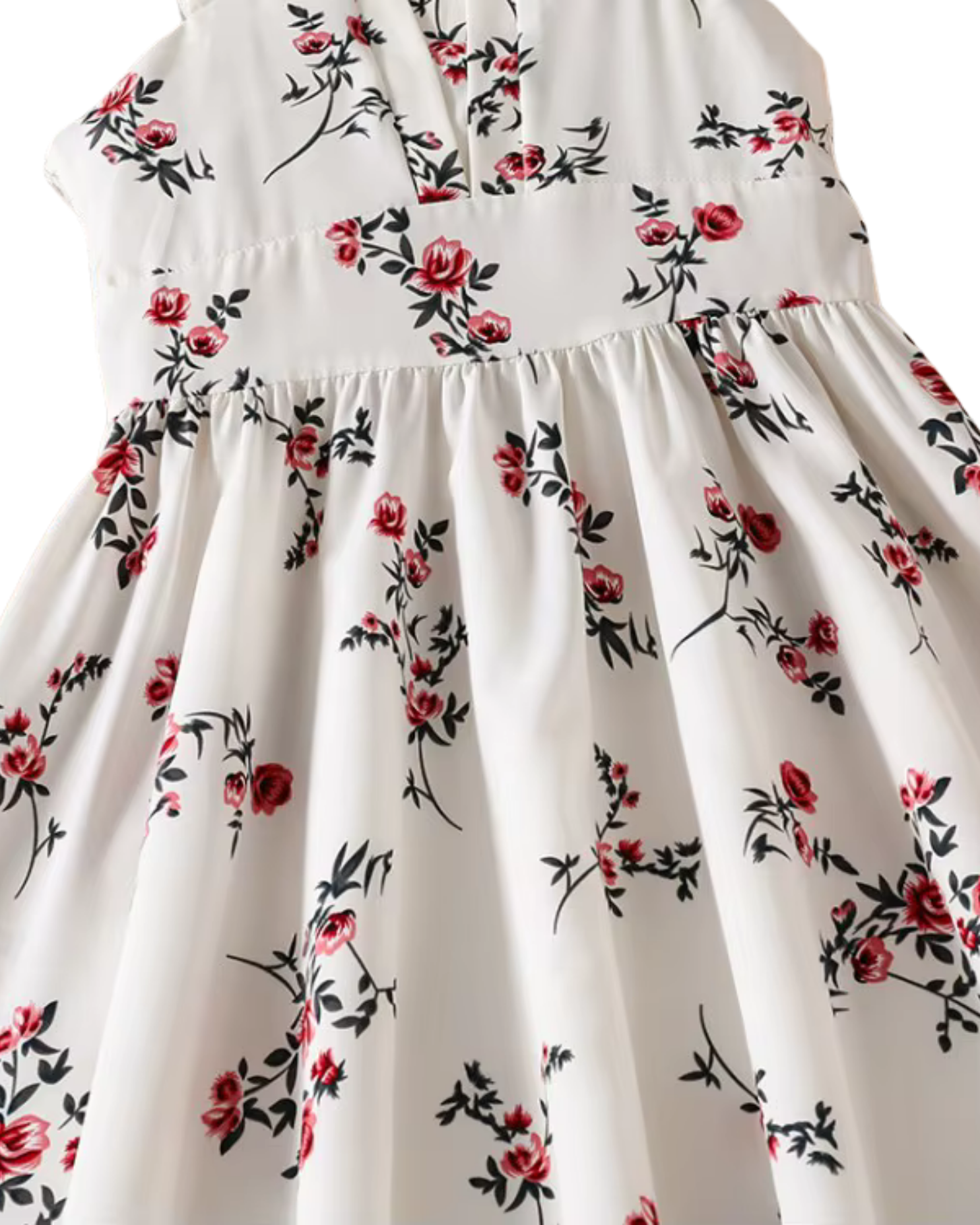 French-Inspired Floral Print Princess Dress