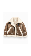Sherpa-Lined Aviator Winter Girl's Coat