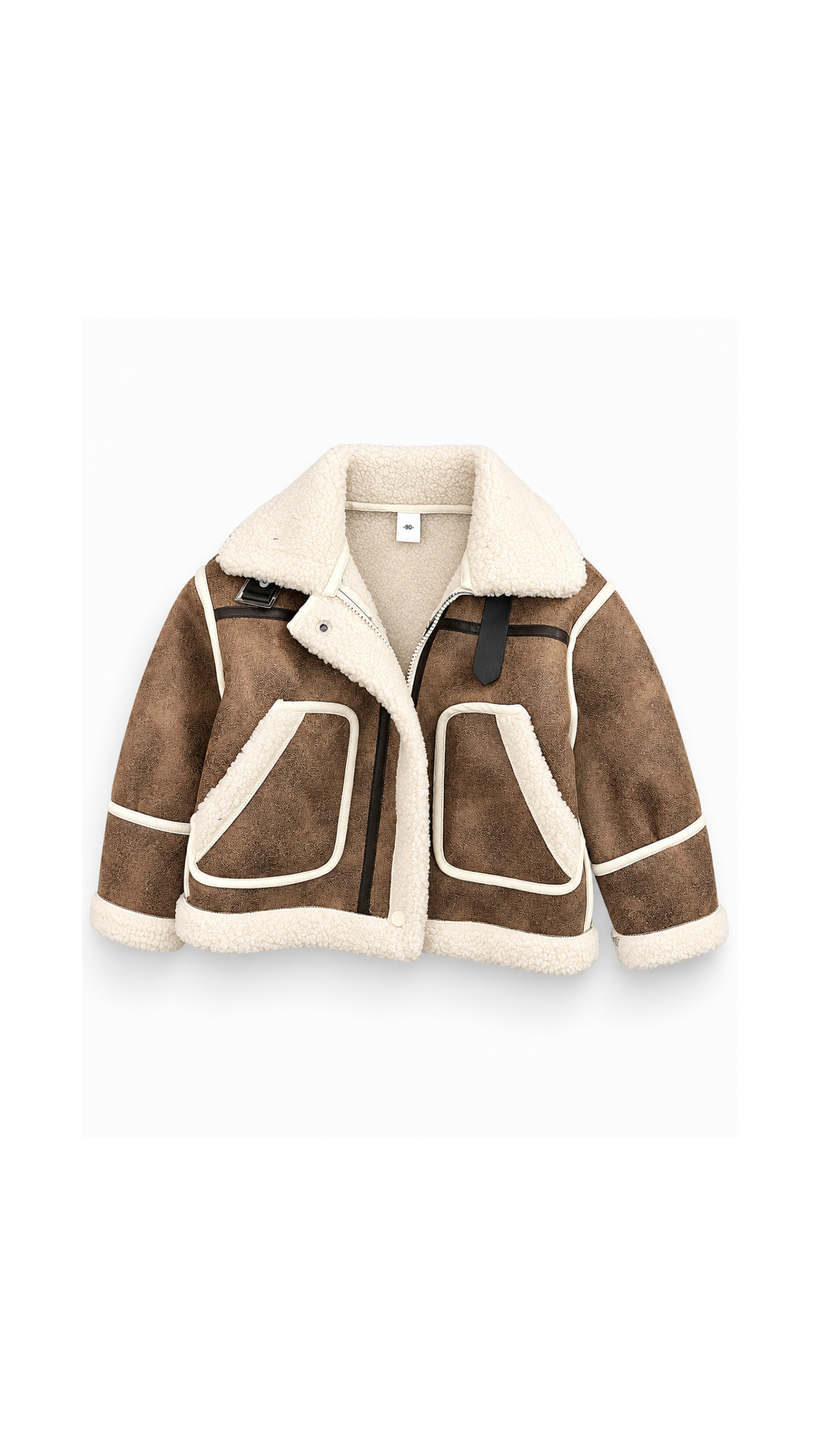 Sherpa-Lined Aviator Winter Girl's Coat