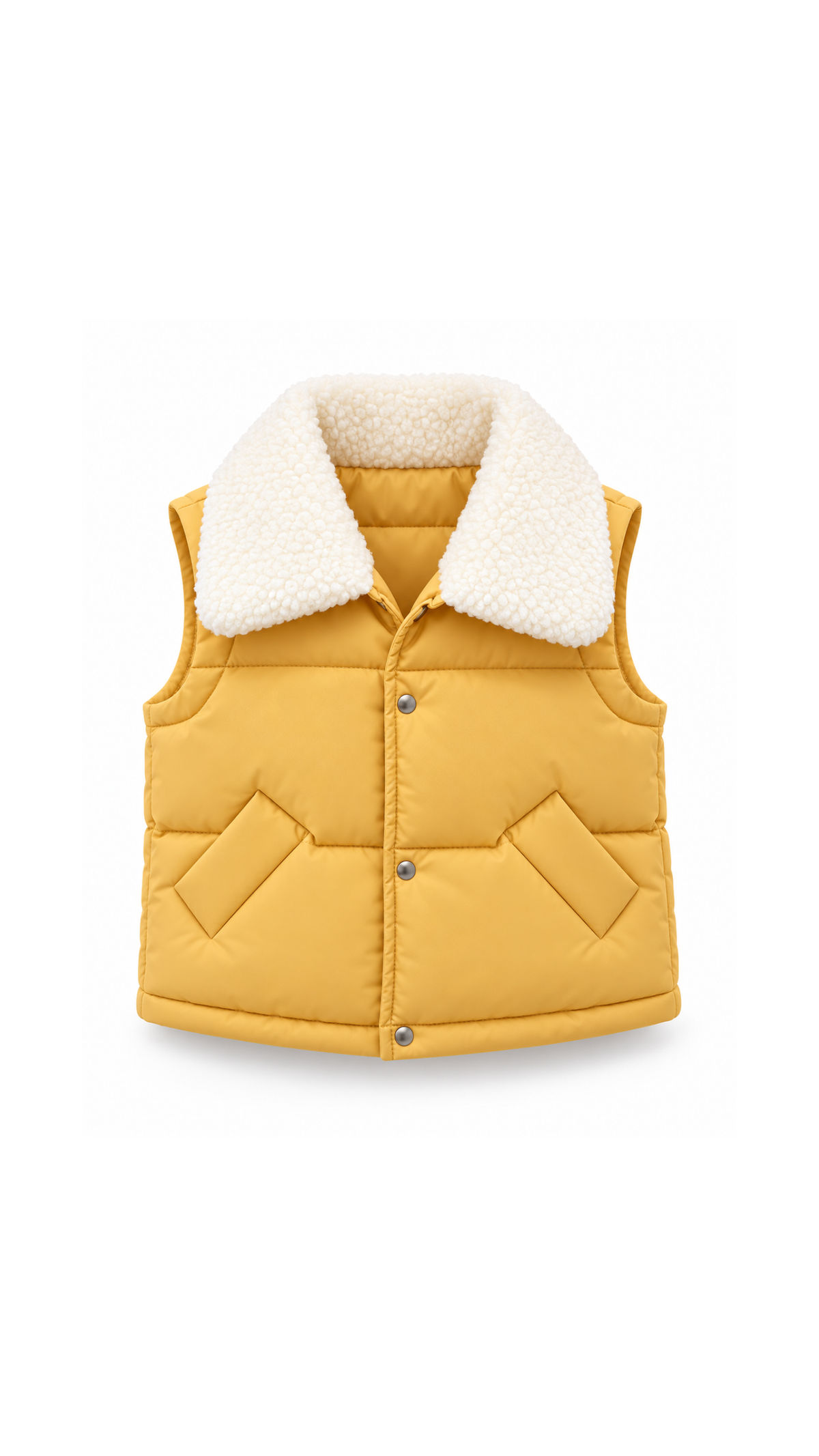 Sherpa-Collar Padded  Girl's Vest