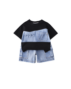 Blue Denim Jacket & Jogger Pants Boy's Set