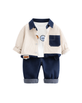 Striped Denim Boy's Set Outfit