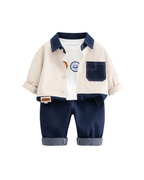 Striped Denim Boy's Set Outfit