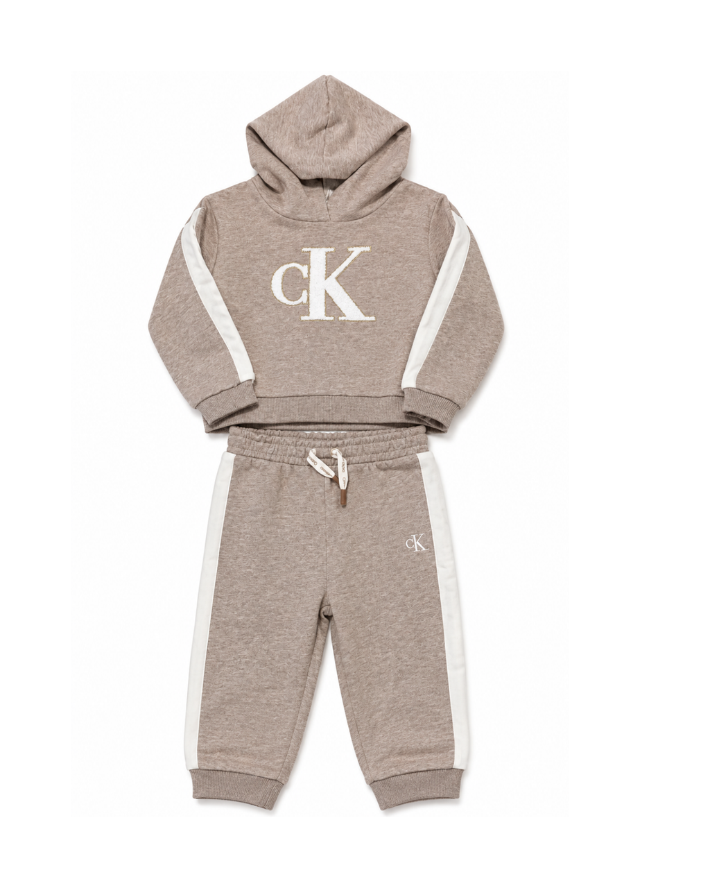 Hoodie & Side-Stripe Jogger Pants Set – Girls Casual Athletic Wear