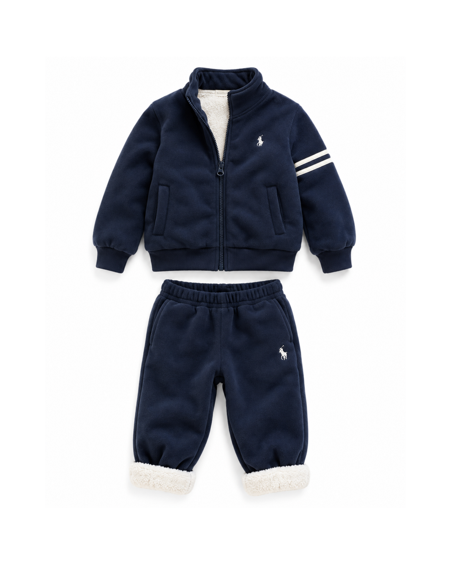 Cozy Sherpa-Lined Fleece Track Boy's Set