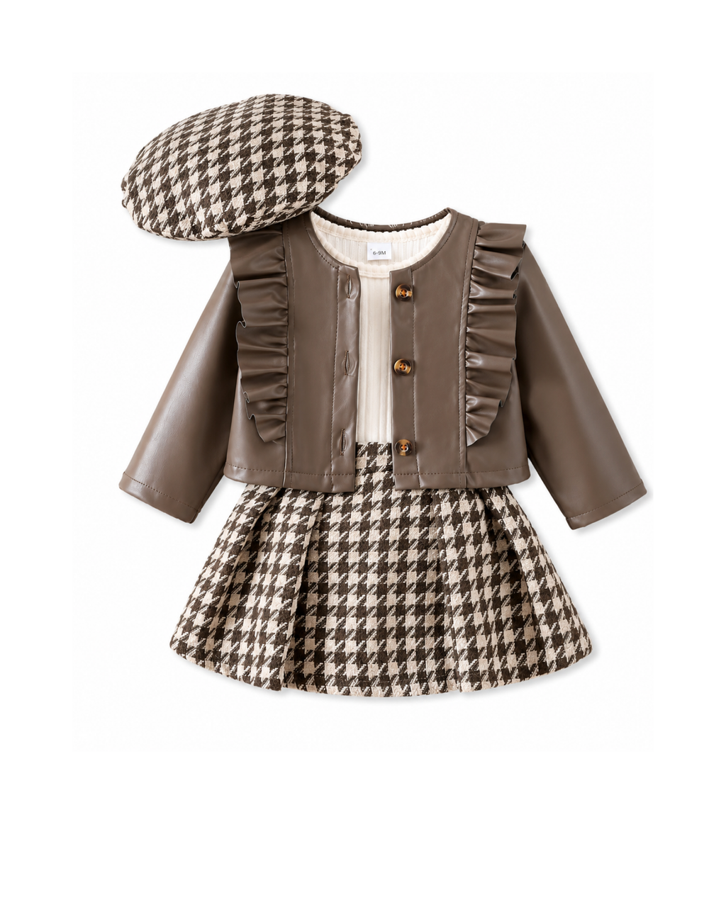 Houndstooth 4 pieces , Girl's Set