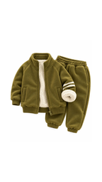 Sherpa-Lined Zip Jacket & Jogger Boy's Set