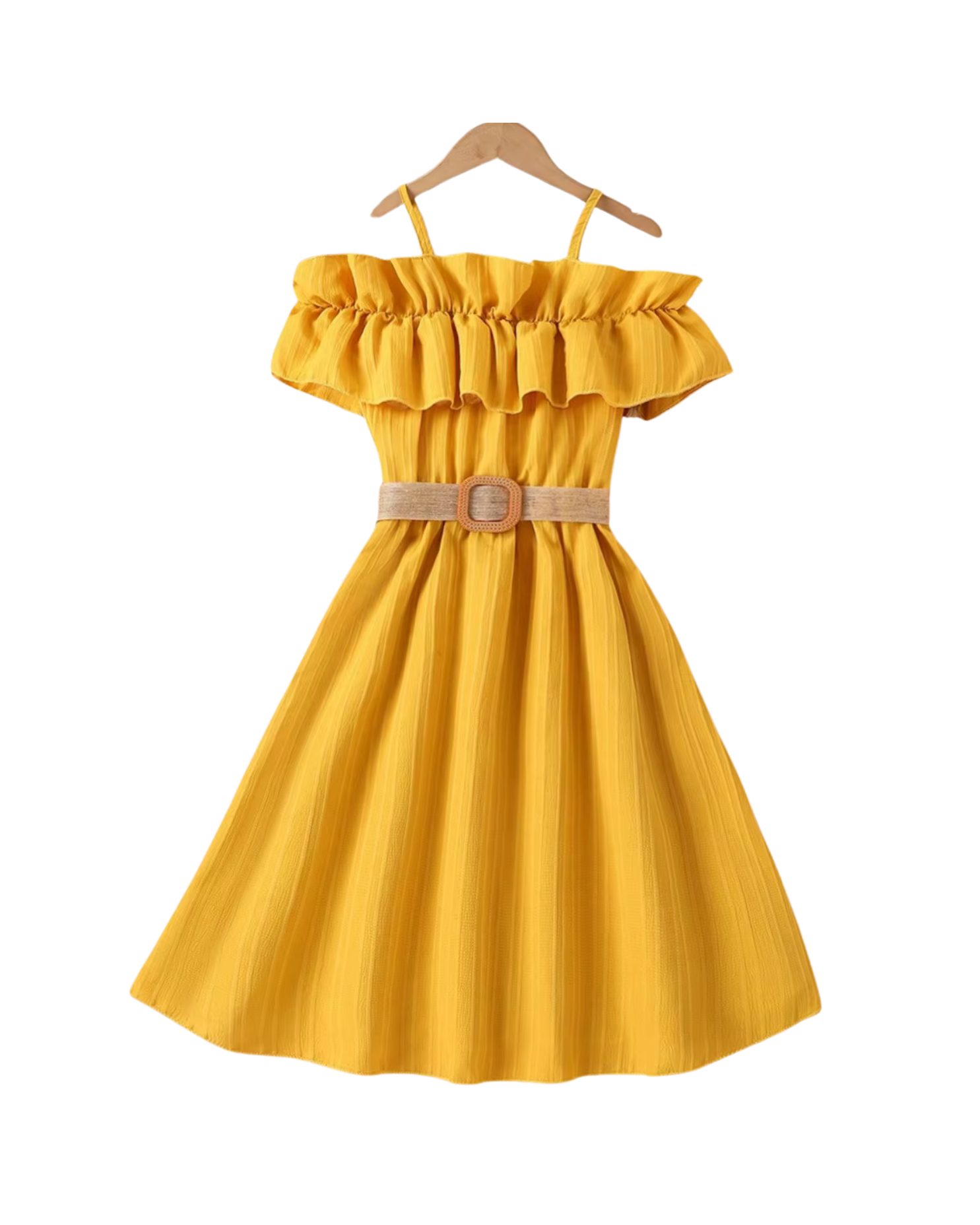 Elegant Off-Shoulder Summer Ruffle Dress