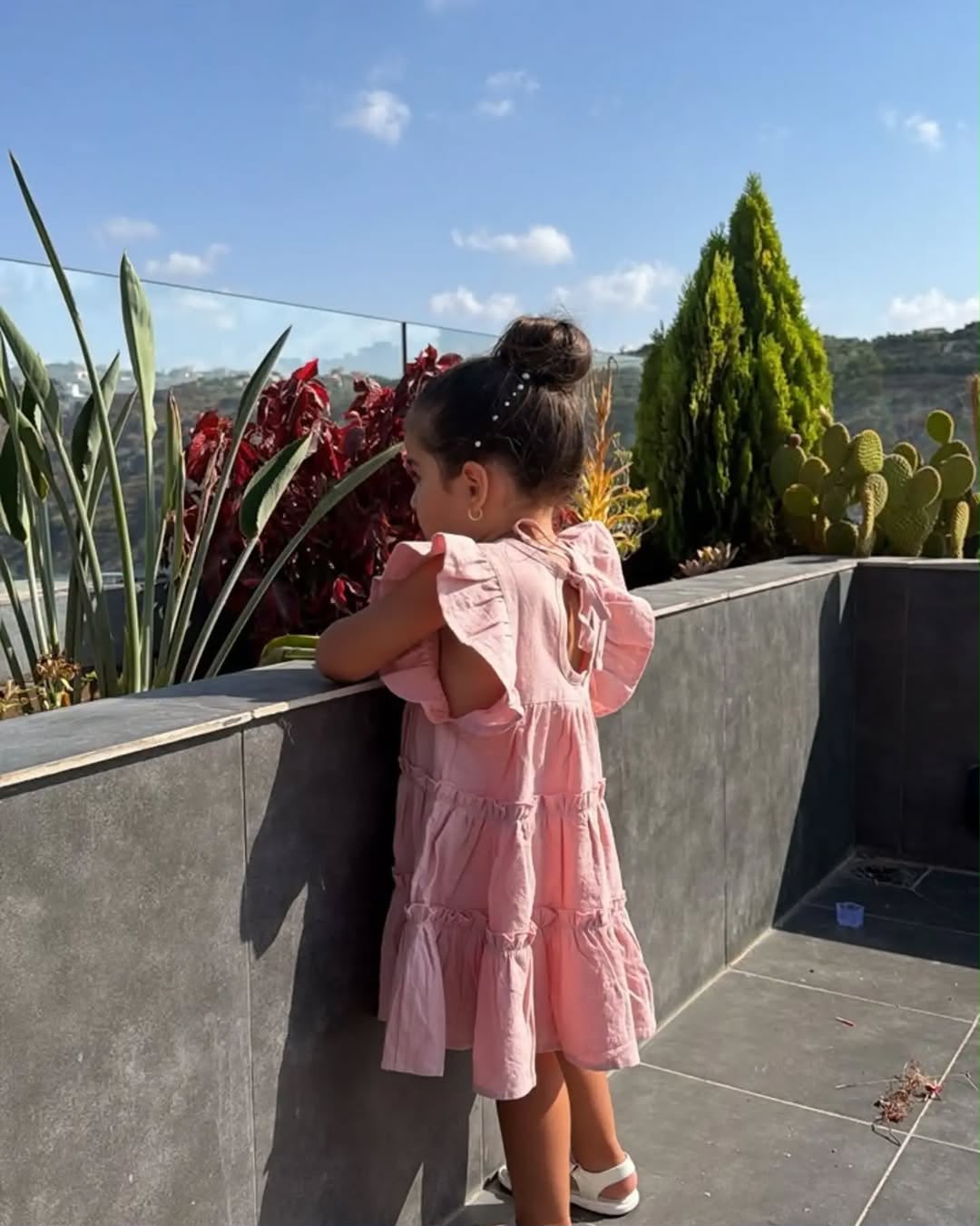 Little Sunshine Tiered Flutter-Sleeve Dress
