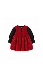 Textured Pinafore Dress & Long-Sleeve Top  Girl's Set