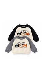 Cute Puppies Knit Sweater & Jogger Set with Beanie