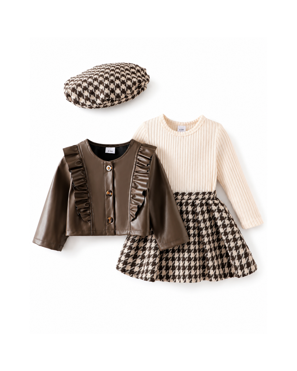 Houndstooth 4 pieces , Girl's Set