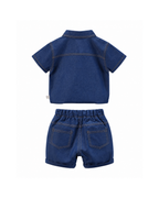 Classic Denim Shirt & Shorts Boy's Set