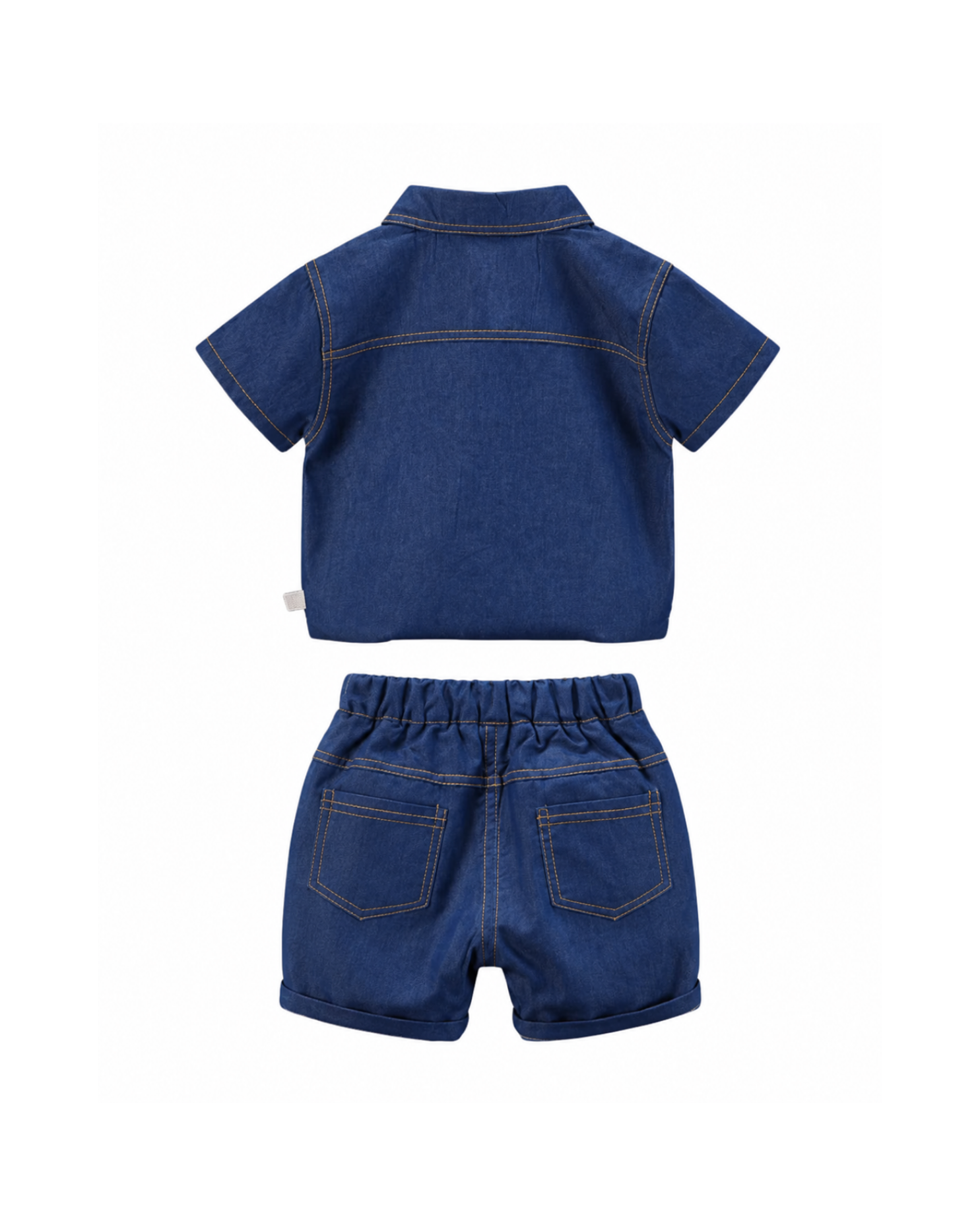 Classic Denim Shirt & Shorts Boy's Set