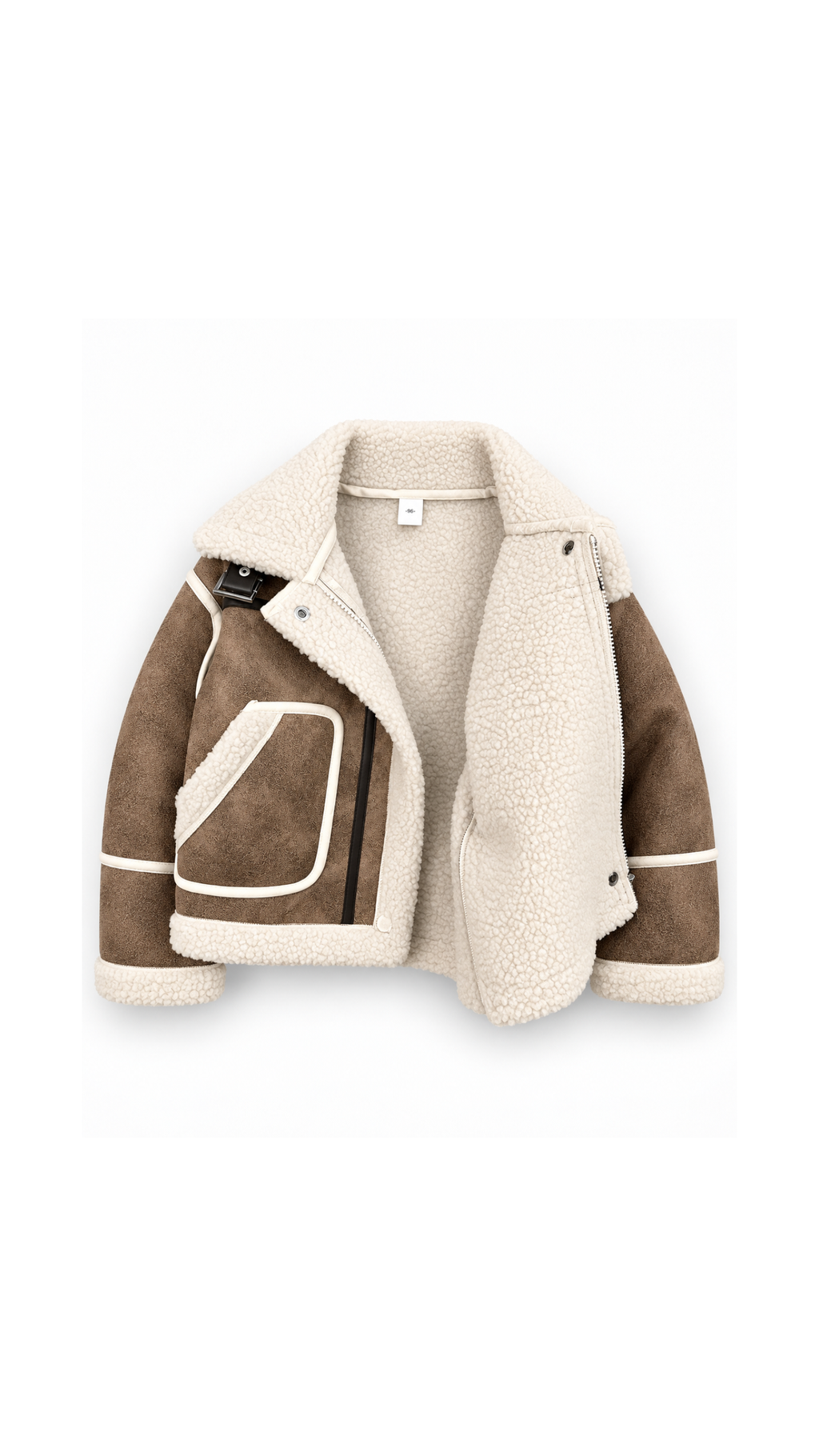 Sherpa-Lined Aviator Winter Girl's Coat