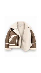 Sherpa-Lined Aviator Winter Girl's Coat