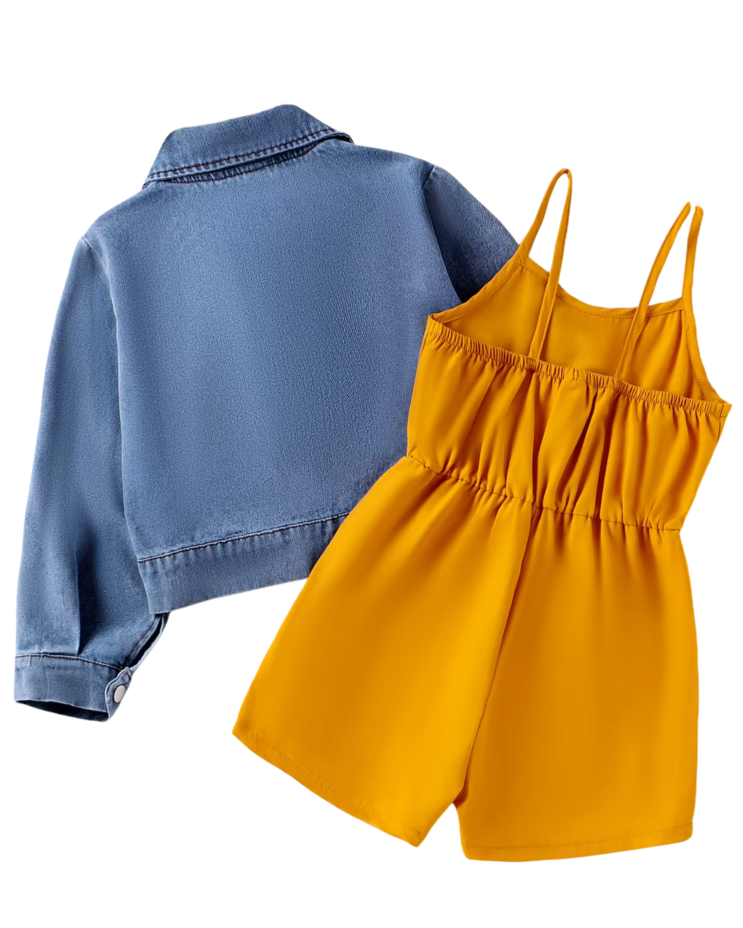 Denim Jacket & Mustard Dress, Girl's Set